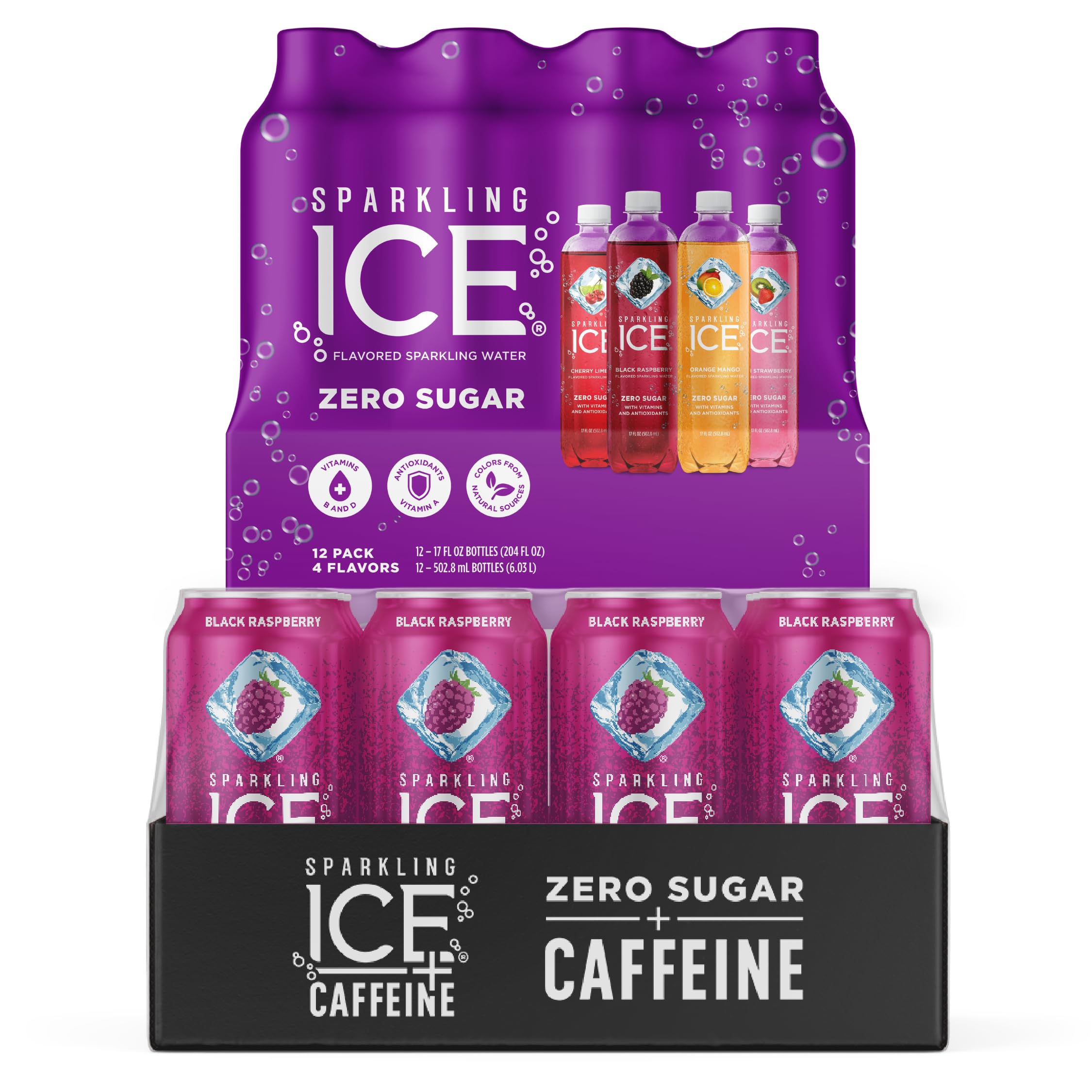 SPARKLING⭐︎ Amazon.com: Sparkling Ice Black Raspberry Variety Pack with